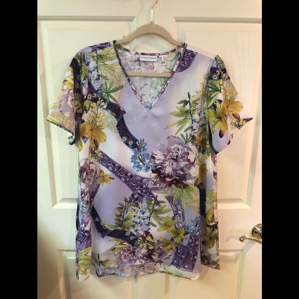 Susan Graver spring floral tunic